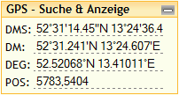 Die GPS-Anzeige